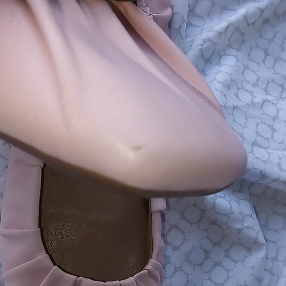 Sam & Libby Blush Pink Ruched Flats - Picture 4 of 7